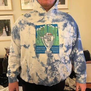 Phish MSG 2022 NYE shows Blue and White Tie-Dye Hoodie
